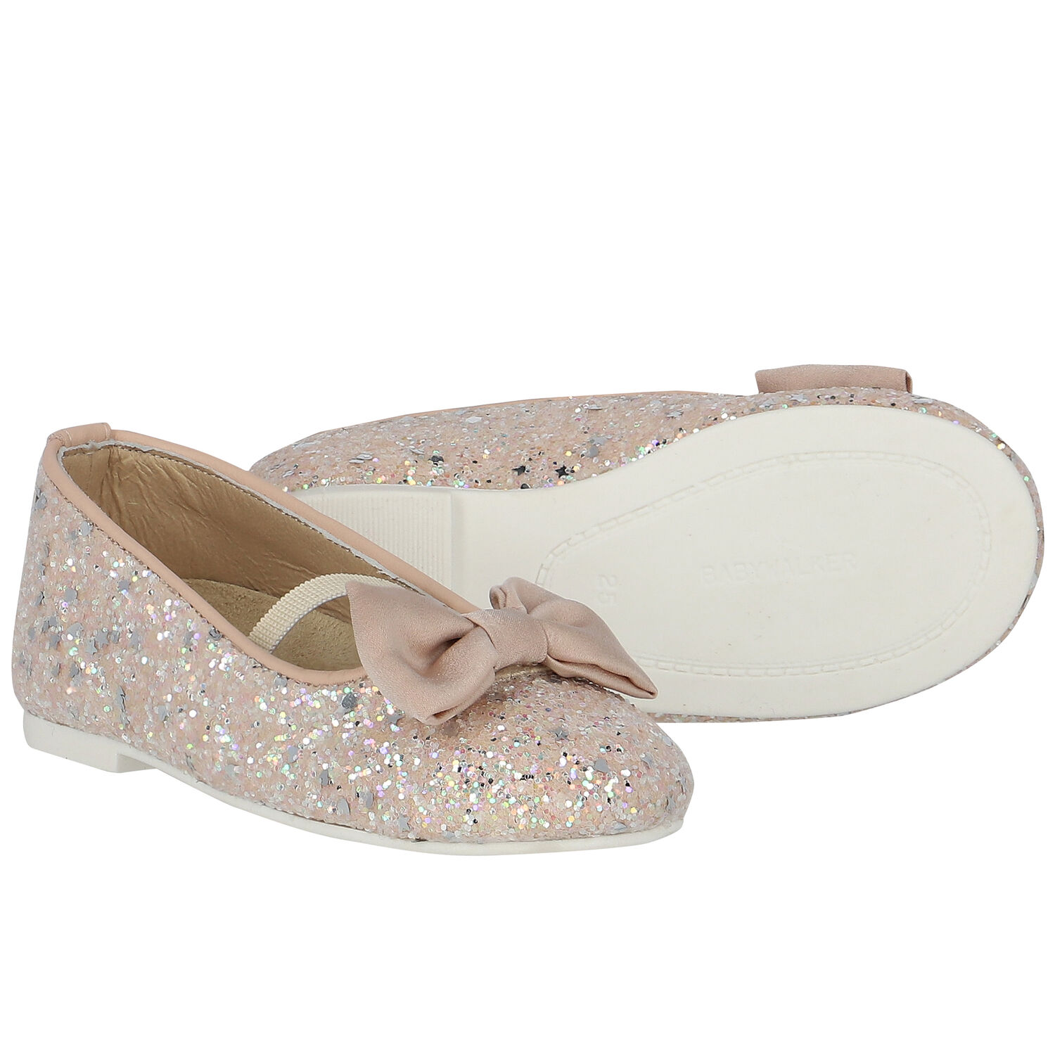 حذاء بنات بفيونكة باللون البيج, 1, hi-res image number null