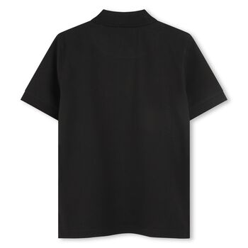 Boys Black Logo Polo Shirt