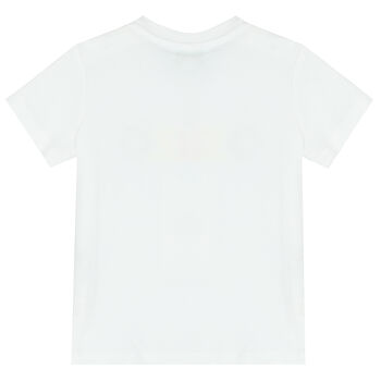 Younger Boys White Logo T-Shirt