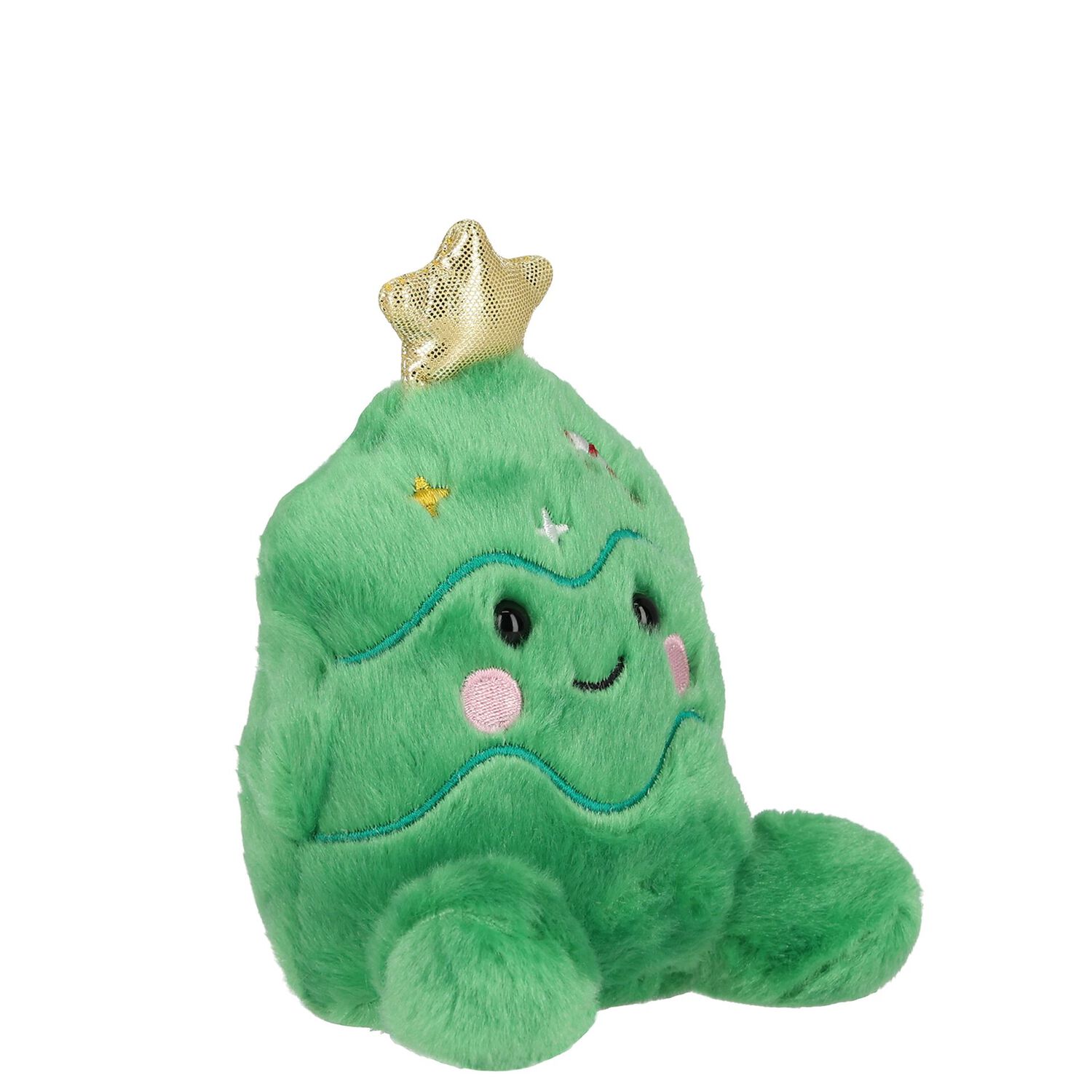 Palm Pals Green & Gold Christmas Tree Soft Toy ( 12CM ), 1, hi-res
