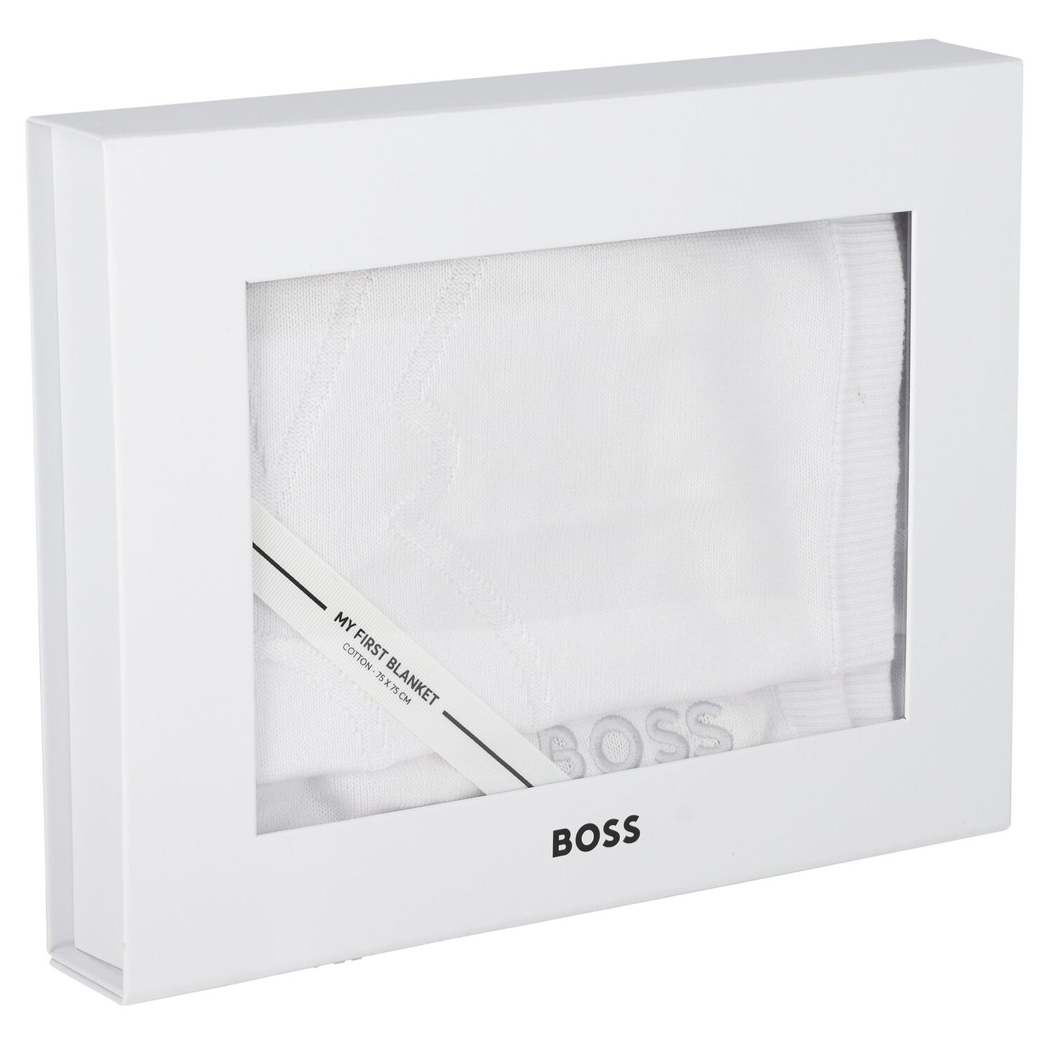 White Logo Baby Blanket, 1, hi-res