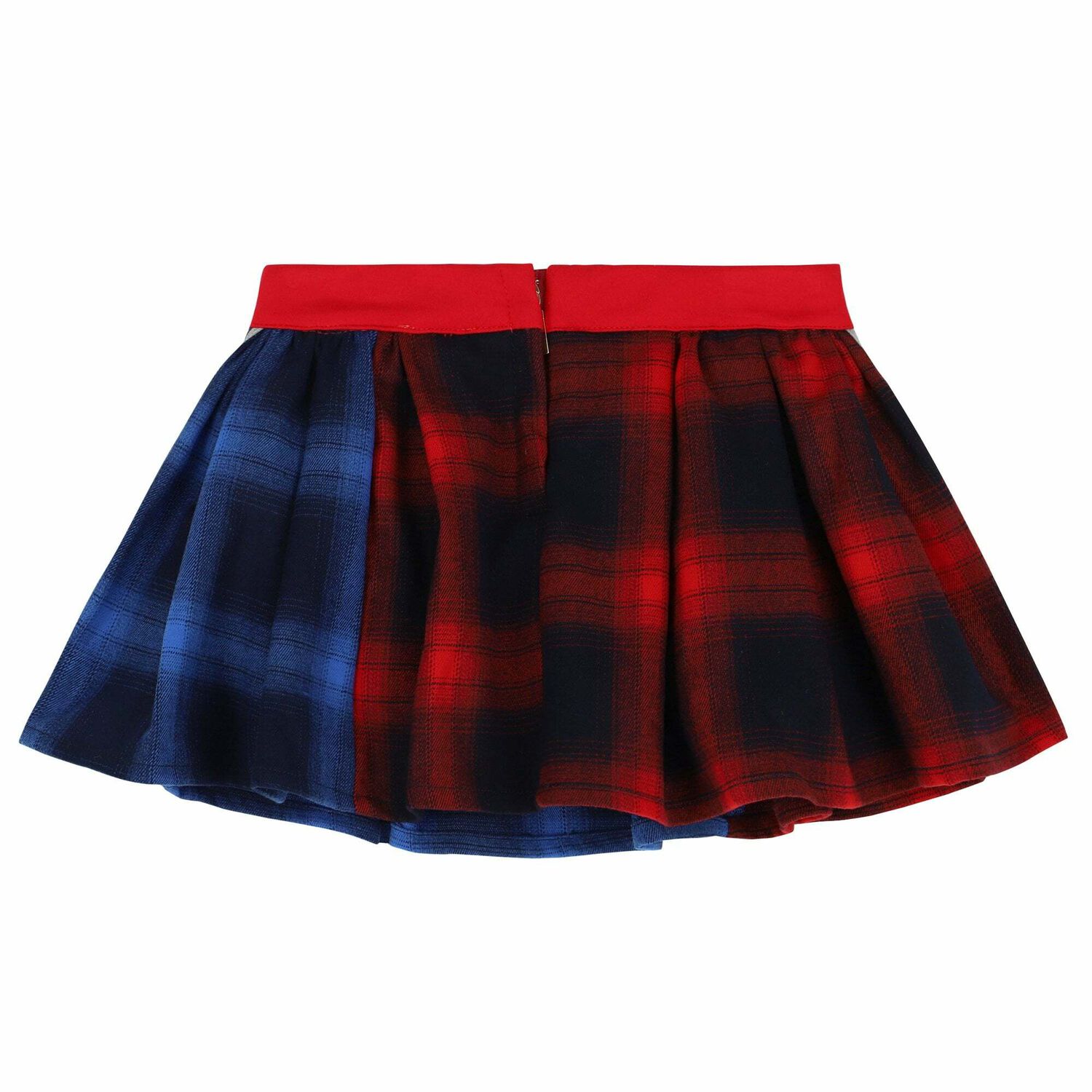 Baby Girls Blue & Red Tartan Skirt, 1, hi-res image number null