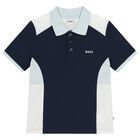 Boys Navy Blue Logo Polo Shirt, 2, hi-res