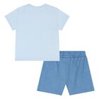 Younger Boys Blue Shorts Set, 3, hi-res
