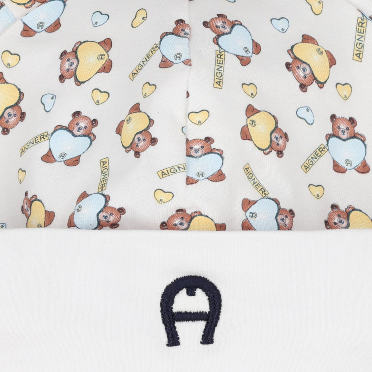 White Teddy Bear Baby Hat, 1, hi-res