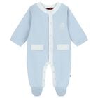Baby Boys Blue Logo Babygrow, 2, hi-res