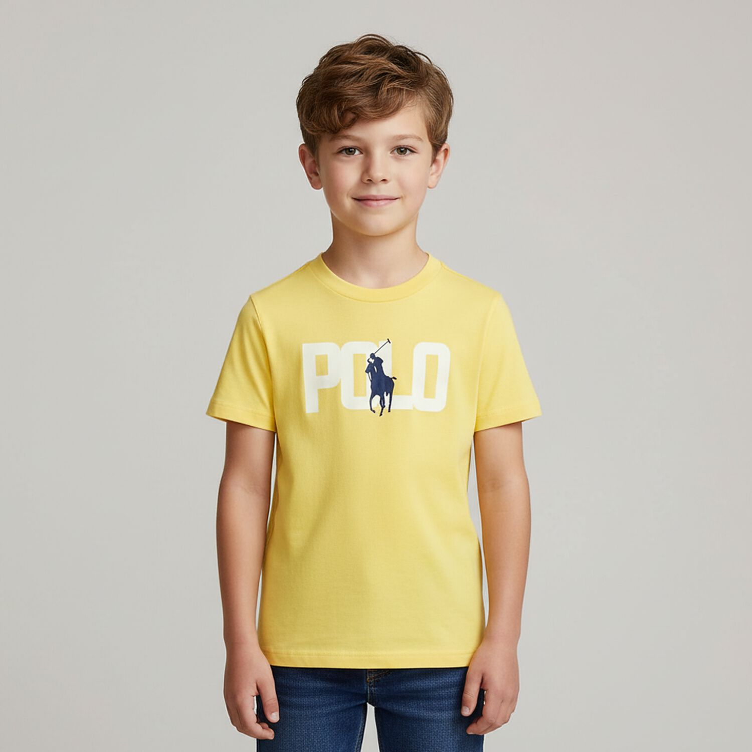 Boys Yellow Logo T-Shirt, 2, hi-res image number null