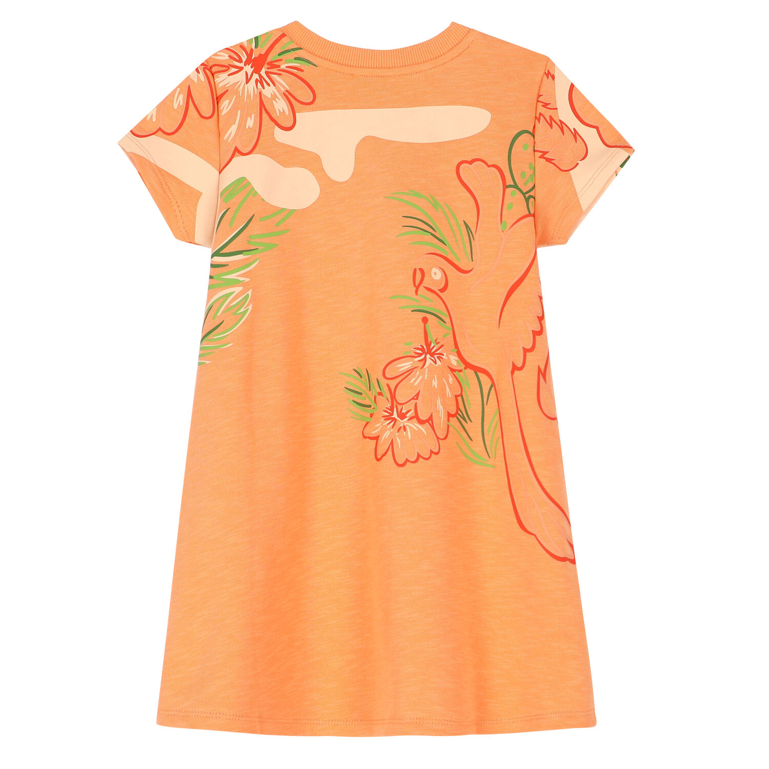Girls Orange Logo Dress, 1, hi-res