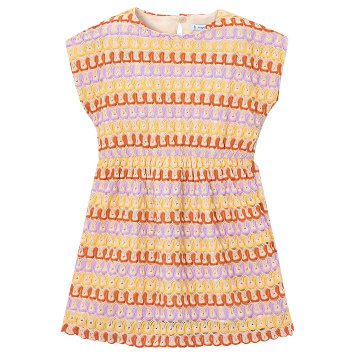 Girls Multi-Coloured Knitted Dress, 2, hi-res