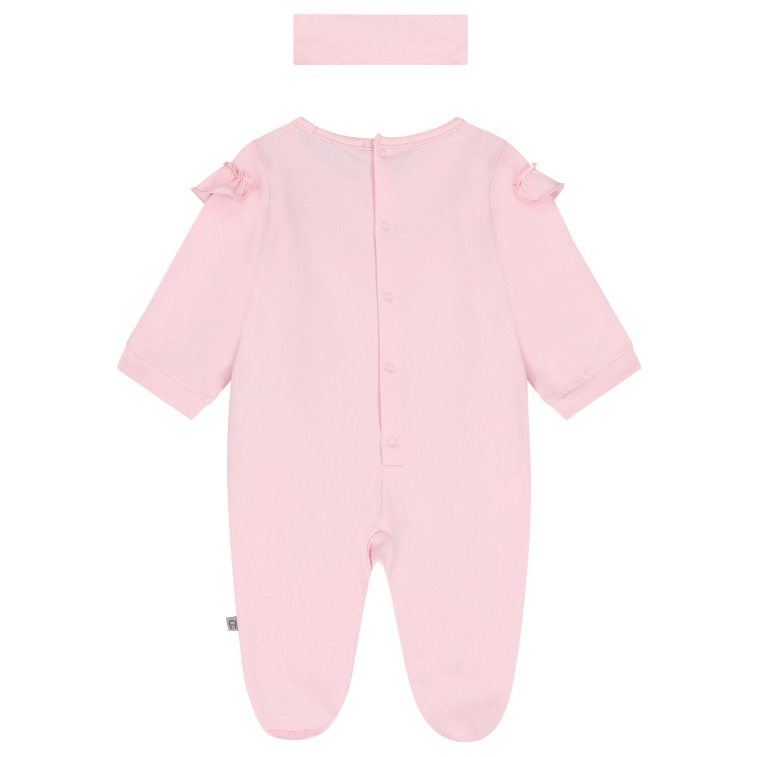 Baby Girls Pink & Gold Logo Babygrow Gift Set, 2, hi-res