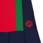 Girls Navy & Red Logo Polo Dress, 1, hi-res