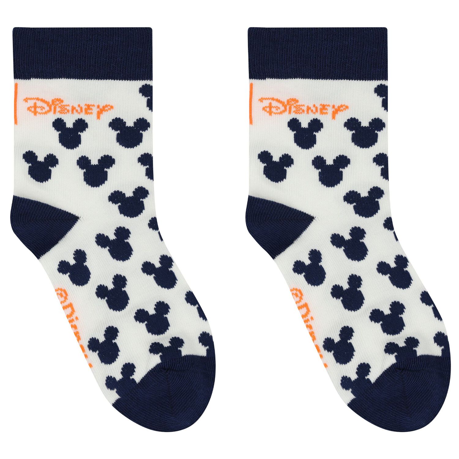 Boys Navy Blue & Yellow Disney Logo Socks ( 3-Pack ), 1, hi-res