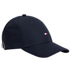 Boys Navy Blue Logo Cap, 3, hi-res