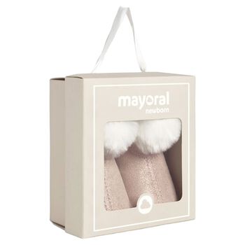 Baby Girls Pink Faux Fur Pre-Walker Boots