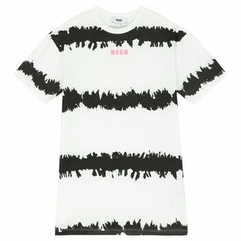 Girls White Logo Dress