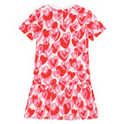 Girls White Hearts Dress, 1, hi-res