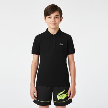 Boys Black Logo Polo Shirt