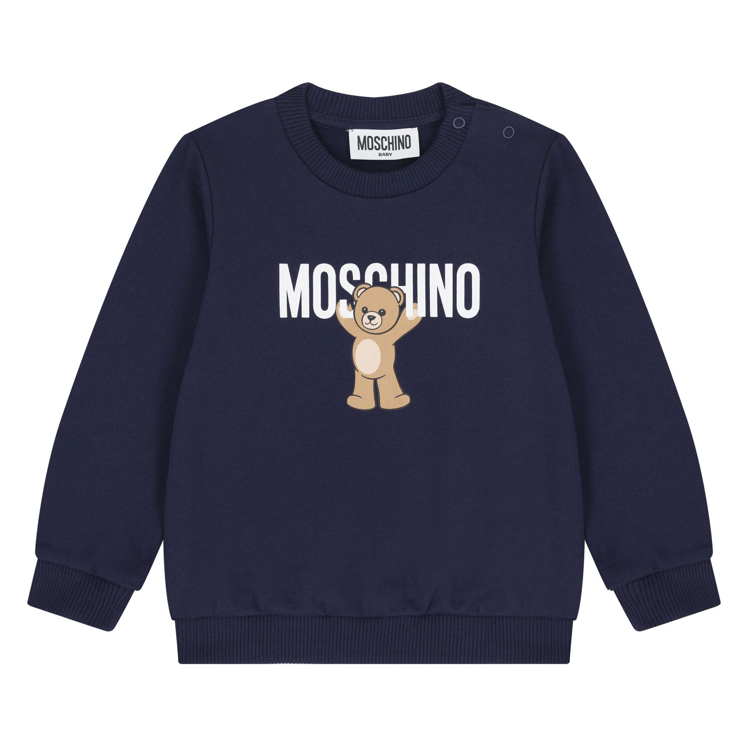 Younger Navy Blue Teddy Bear Logo Sweatshirt, 2, hi-res