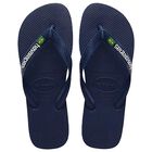 Navy Logo Flip Flops, 3, hi-res