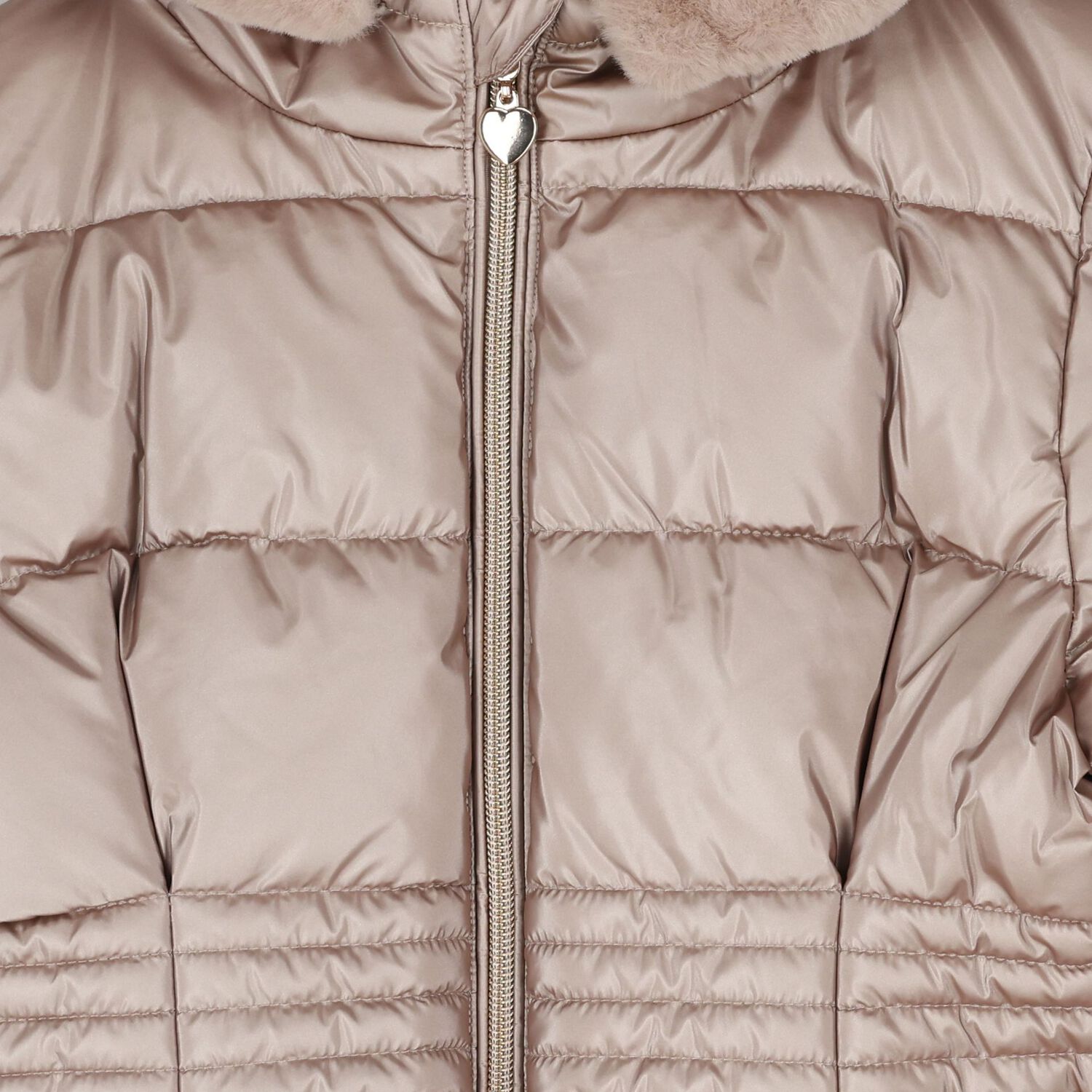 Girls Metallic Pink Puffer Coat, 1, hi-res