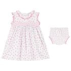 Baby Girls White Tulip Blossoms Dress Set, 1, hi-res