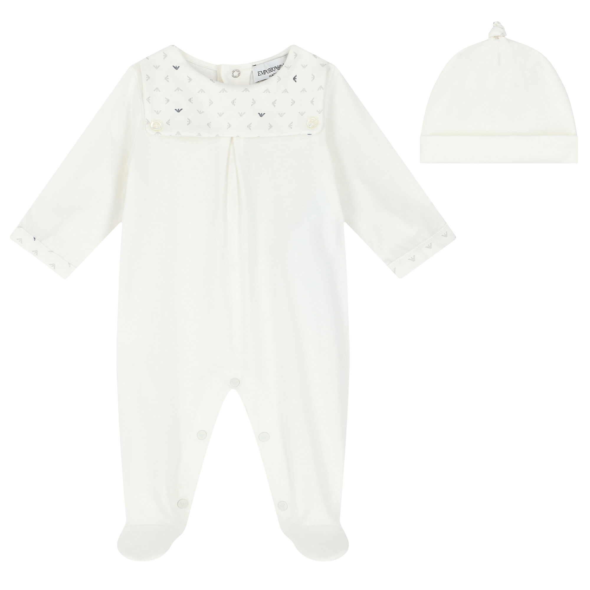 Emporio Armani Ivory Logo Baby Blanket Junior Couture QA