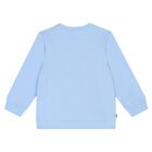 سويتشيرت أولاد بالشعار باللون الأزرق, 1, hi-res