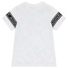 Boys White & Blue Logo T-Shirt, 1, hi-res