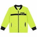 Boys Black & Neon Green Tracksuit, 2, hi-res