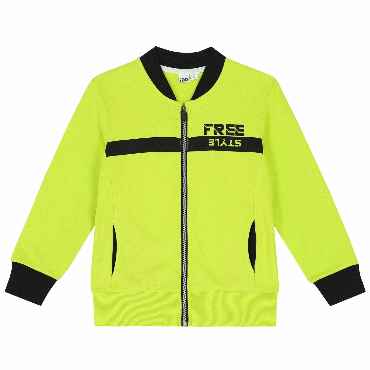 Boys Black & Neon Green Tracksuit, 2, hi-res