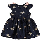  فستان بنات  برسمة وحيد القرن  باللون الكحلي , 2, hi-res