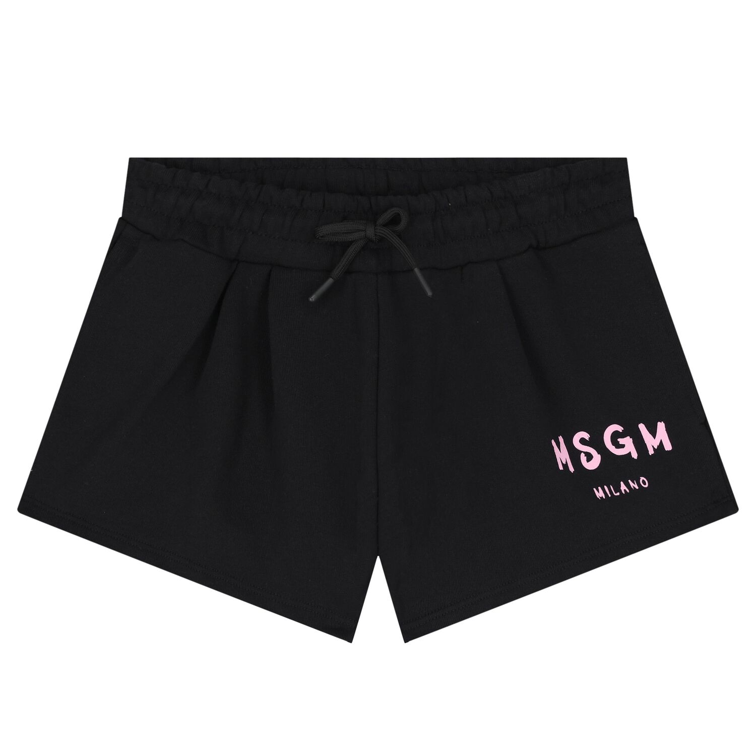 Girls Black Logo Shorts, 1, hi-res