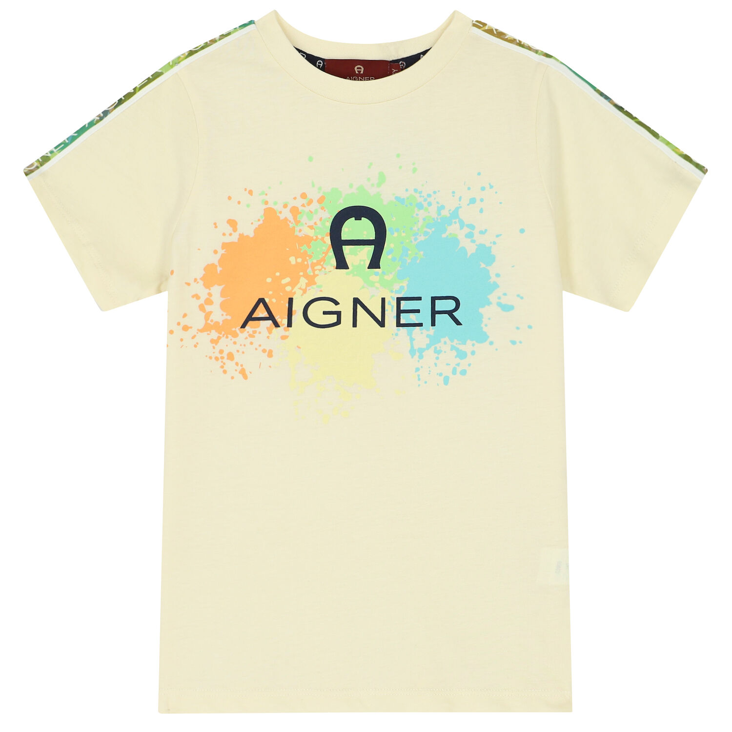 تيشترت بالشعار باللون العاجي للأولاد, 2, hi-res