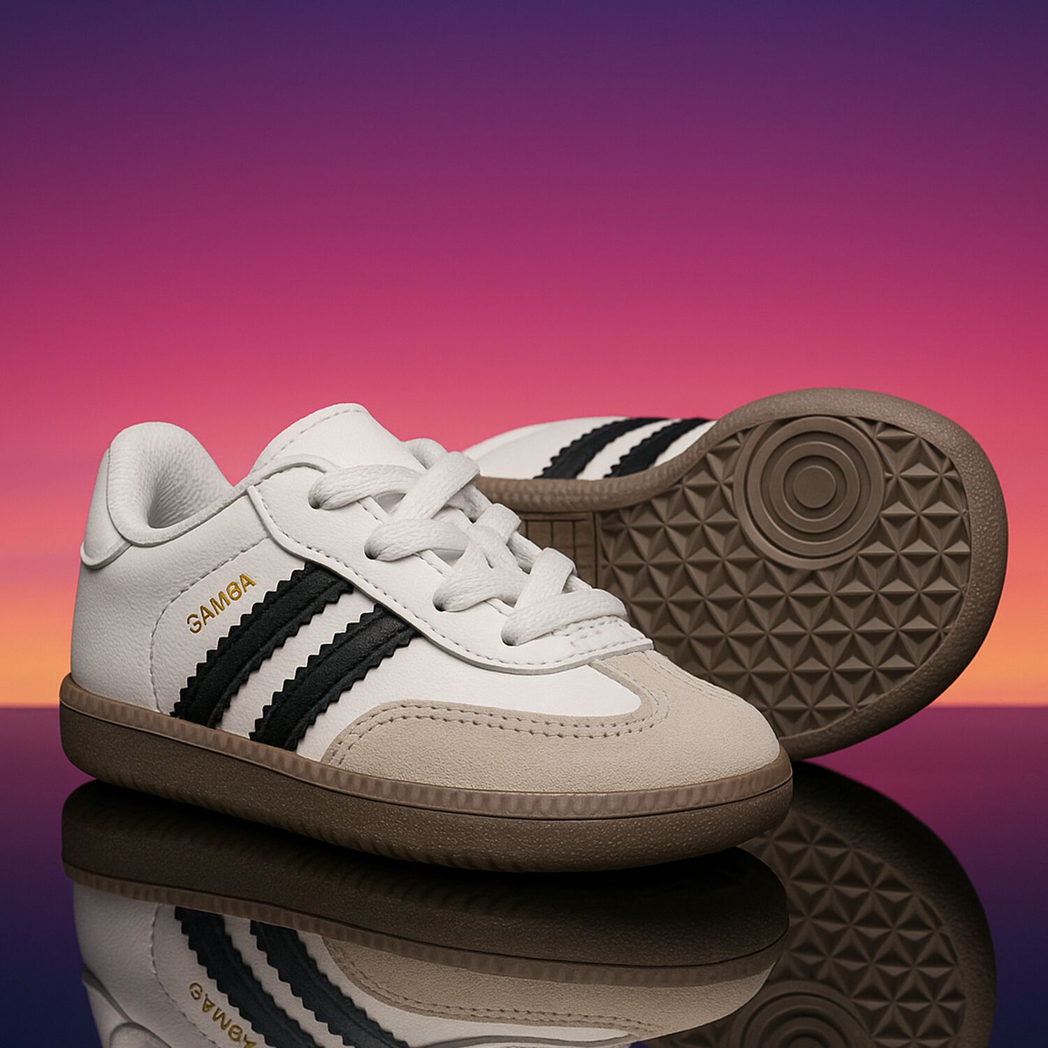 حذاء قبل المشي طراز سامبا  OG  باللون الأبيض للأطفال, 1, hi-res