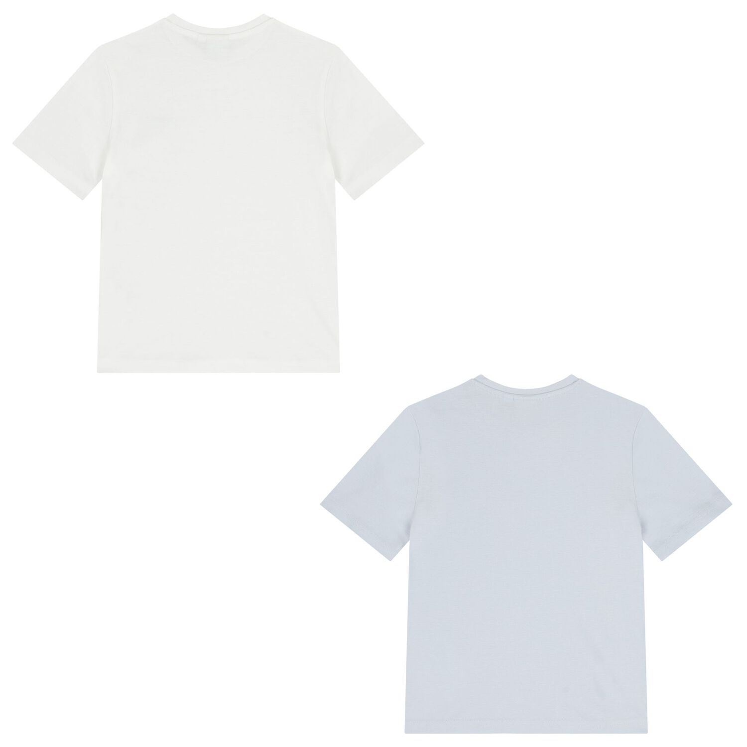 Boys White & Blue Logo T-Shirts (2 Pack), 4, hi-res