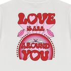 تيشيرت بنات بالشعار باللون الابيض , 1, hi-res