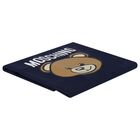 Navy Blue Teddy Bear Logo Baby Blanket, 3, hi-res