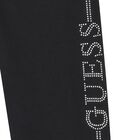 Girls Black Logo Trousers, 1, hi-res