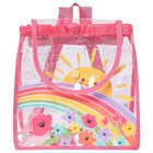 Girls Pink Transparent Backpack, 1, hi-res
