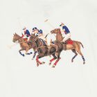 Boys White Logo Long Sleeve Top, 1, hi-res