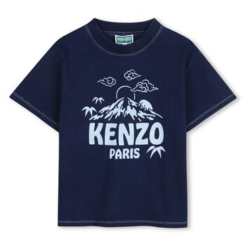 Boys Navy Blue Logo T-Shirt