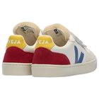 White Logo Leather Trainers , 1, hi-res