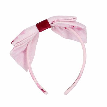 Girls Pink Bow Headband 