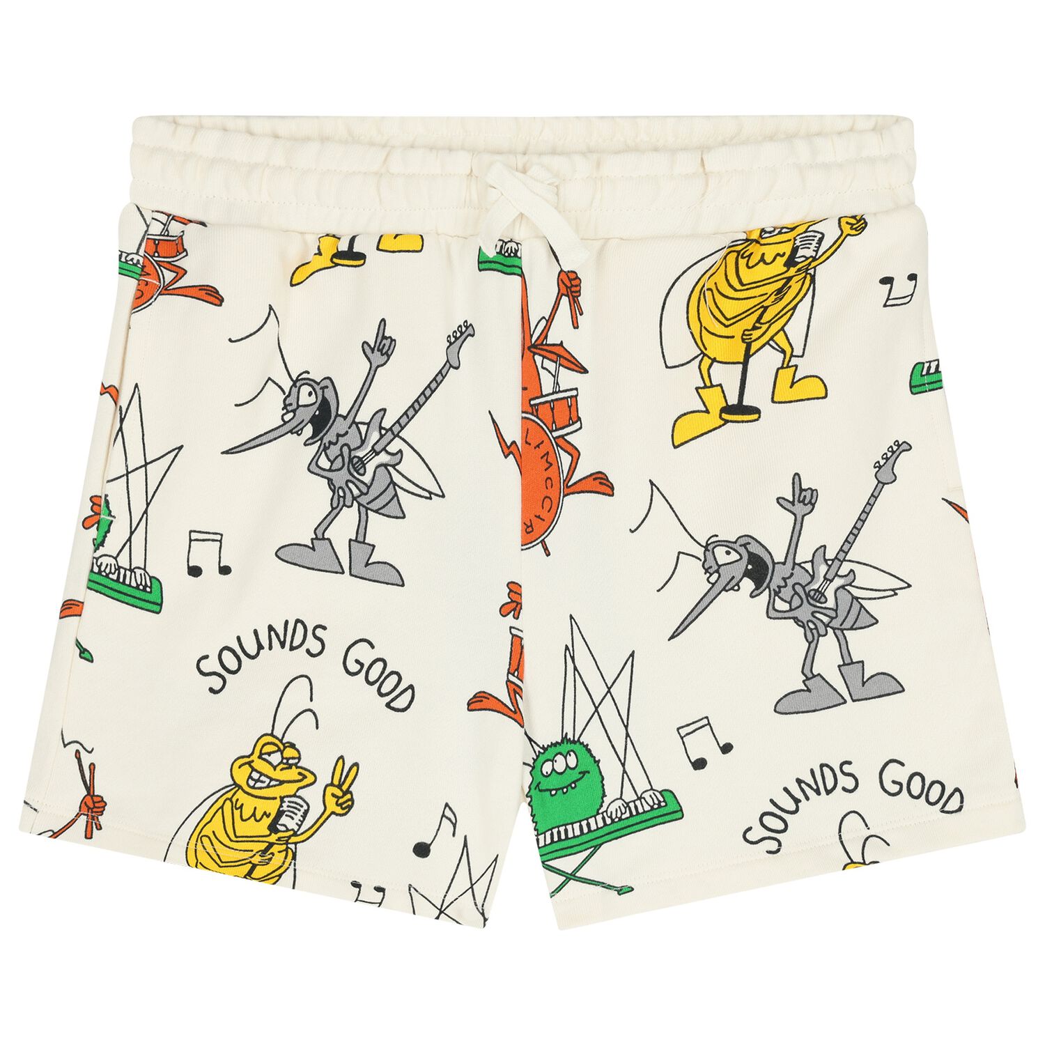 Boys Ivory Musical Bug Shorts, 1, hi-res