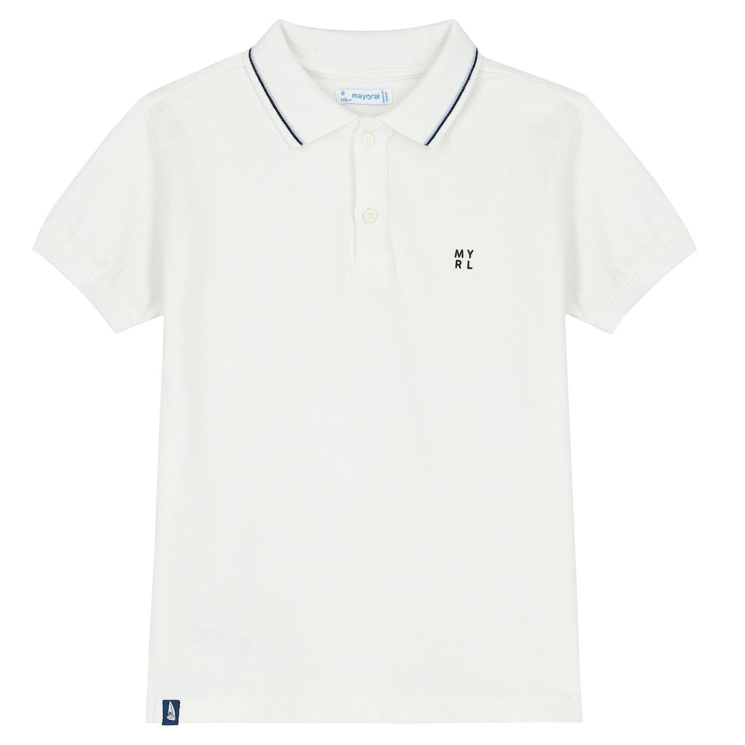 طقم شورت بالشعار باللون العاجى والكحلى للاولاد, 2, hi-res