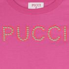 فستان تي شيرت باللون الوردي بالشعار للبنات, 1, hi-res