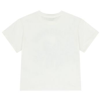 تيشيرت بشعار النمر باللون العاجي