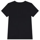 Boys Black Logo T-Shirt, 3, hi-res