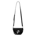 Girls Black Ikonik Mini-Me Logo Handbag, 1, hi-res