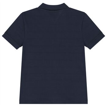 Boys Navy Blue Logo Polo Shirt